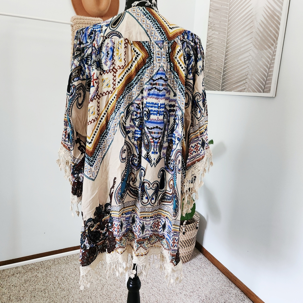 Umgee Multicolor Bohemian Cardigan - Picture 4 of 6